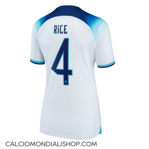 Maglie da calcio Inghilterra Declan Rice #4 Prima Maglia Femminile Mondiali 2022 Manica Corta
